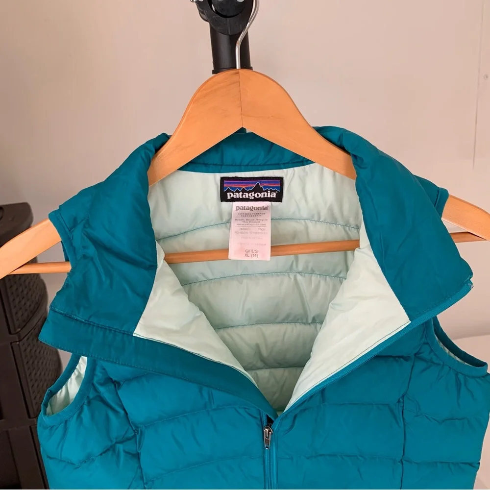 Patagonia Down Sweater Puffer Vest Girl’s XL 14